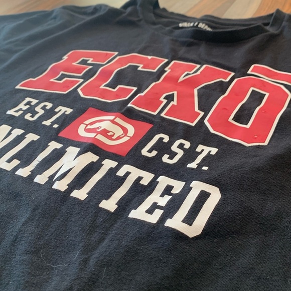 Y2K Ecko Unlimited Black Tee - Picture 3 of 3